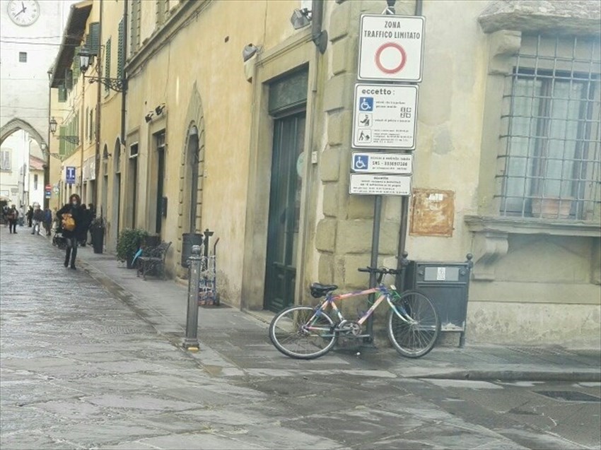 Le bici sui marciapiedi