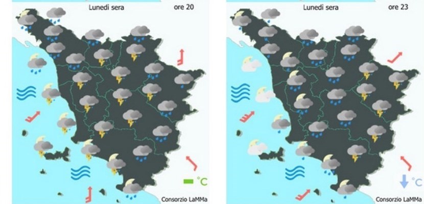 Meteo lunedì