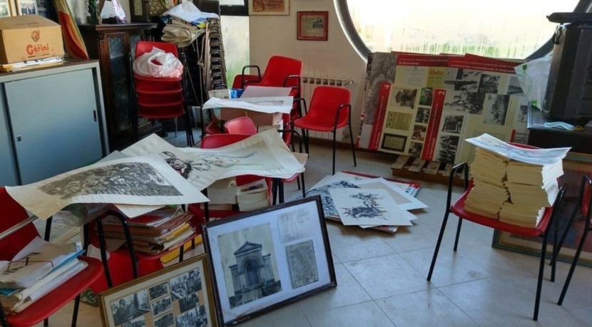 La sede di Anpi danneggiata dall'acqua