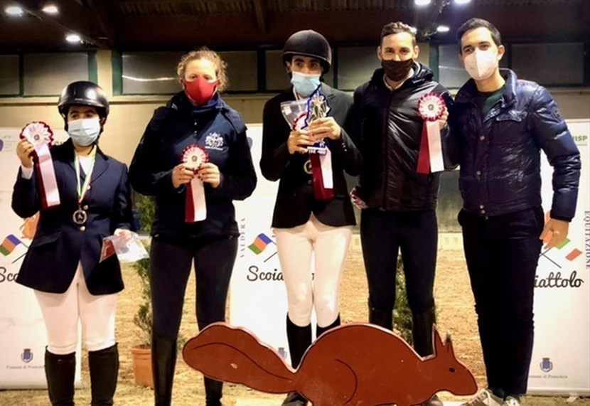 La premiazione del para dressage.