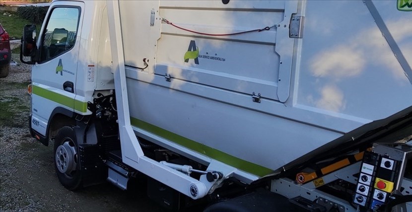 Il camioncino Alia stamani ad Arliano