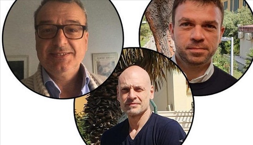 Giuntini, primo da sinistra, insieme ai colleghi ricercatori