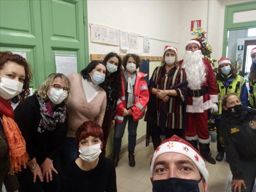 La scorta di Babbo Natale con i Vigili
