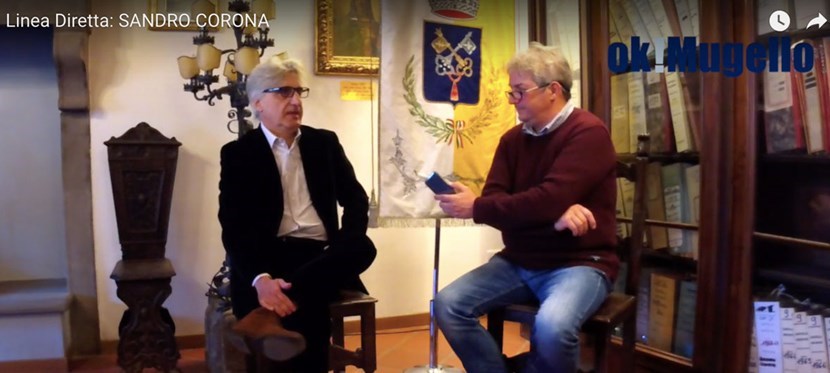 Sandro Corona (a sinistra) intervistato da Saverio Zeni di OK!Mugello