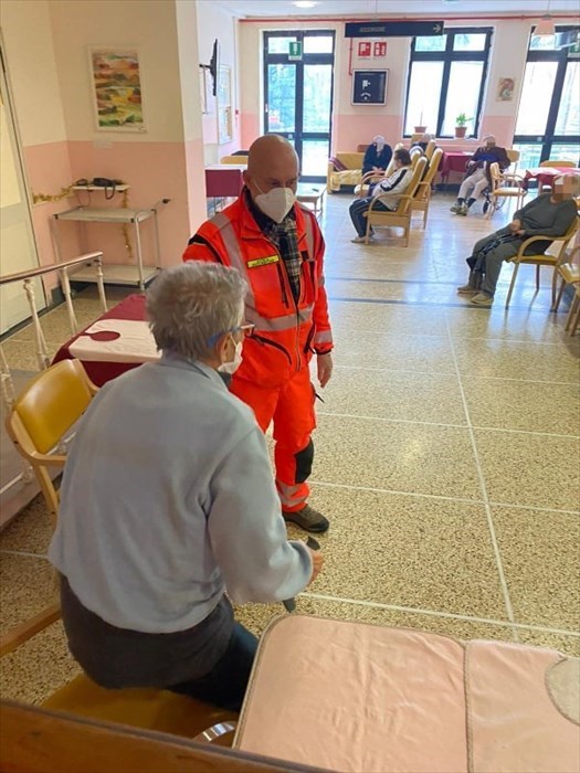 I volontari della Pubblica Assistenza e Protezione Civile di Marradi a Firenzuola