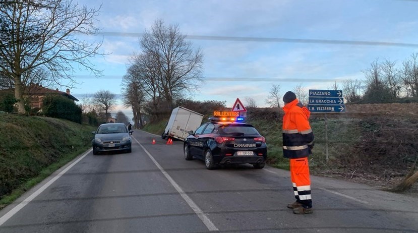 Il furgone fuori strada