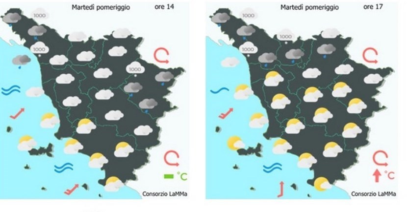 Meteo martedì
