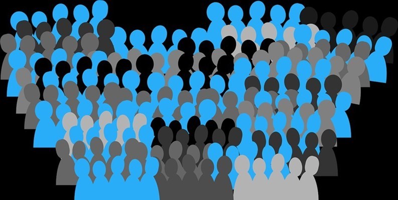 Folla di persone virtuale