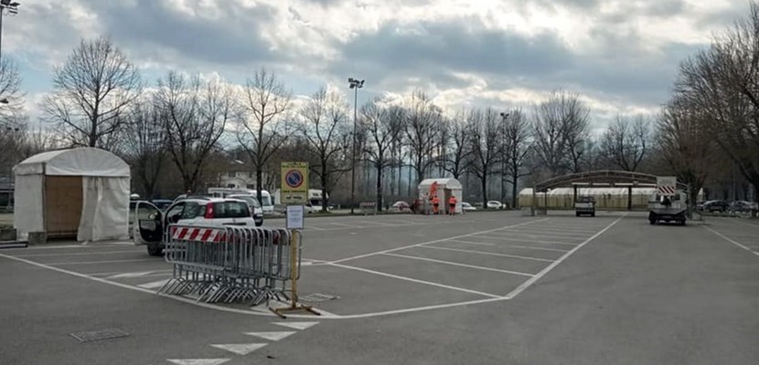 Stamani al Foro Boario si allestiva il punto tamponi