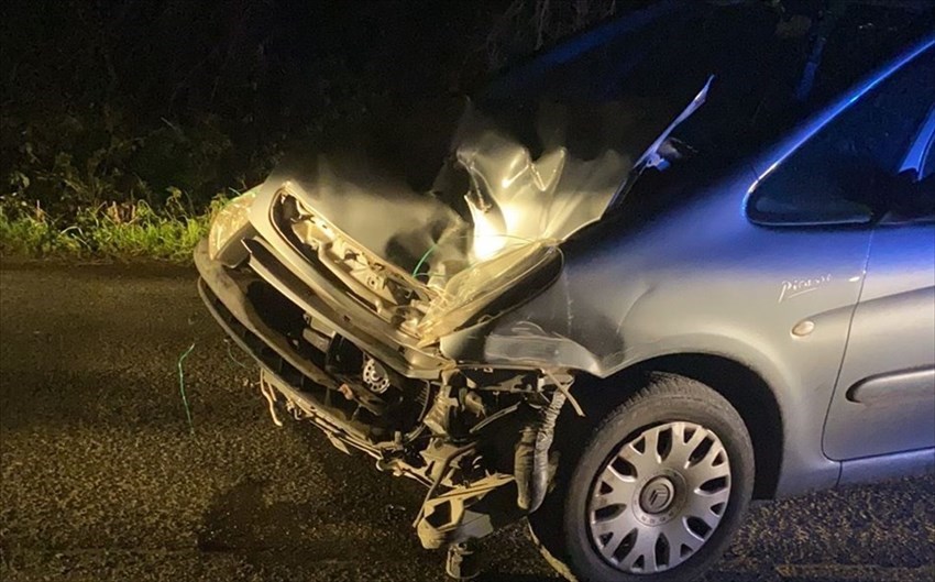 L'auto dopo l'incidente