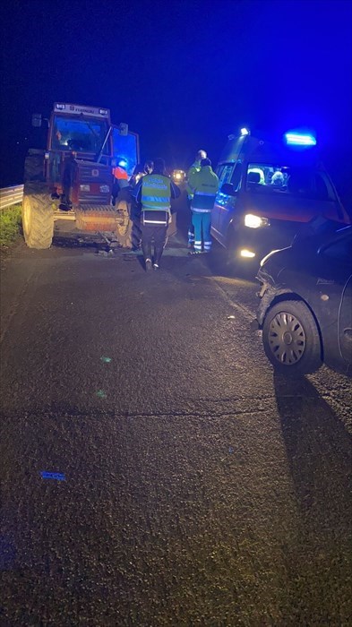 Il trattore ed i mezzi di soccorso