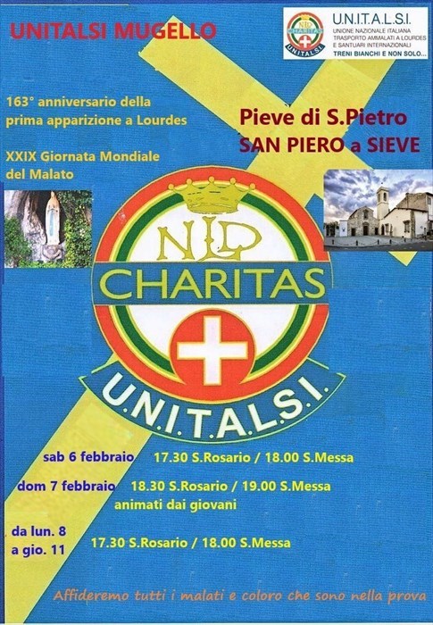 La locandina degli eventi a San Piero a Sieve.