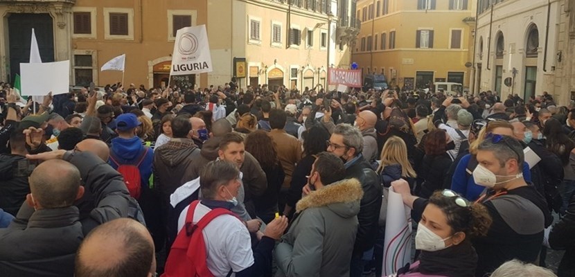La manifestazione a Roma