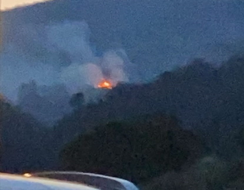 La foto dell'incendio