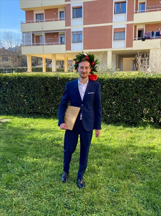 Il neo dottore Andrea Bartolini