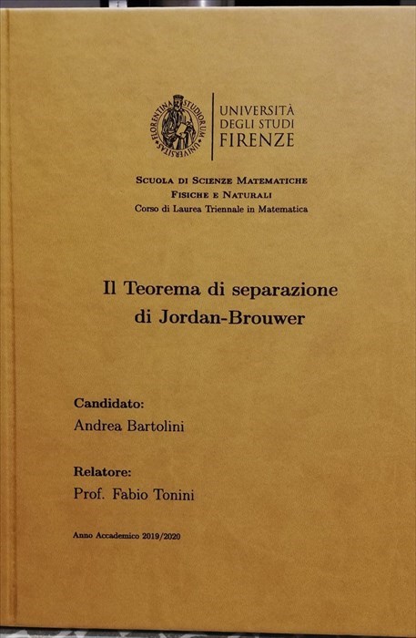 La tesi di laurea di Andrea Bartolini