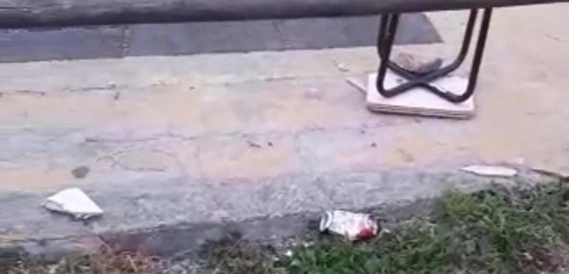 Sporcizia ai giardini di Vicchio