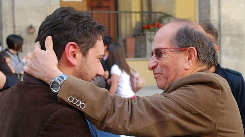 Il dottor Miniati (a destra) con il sindaco Triberti