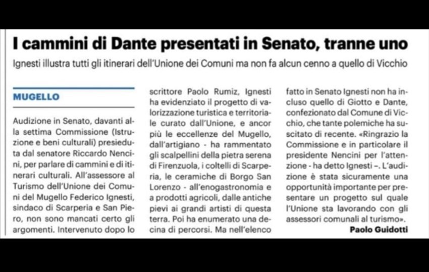 L'articolo in questione