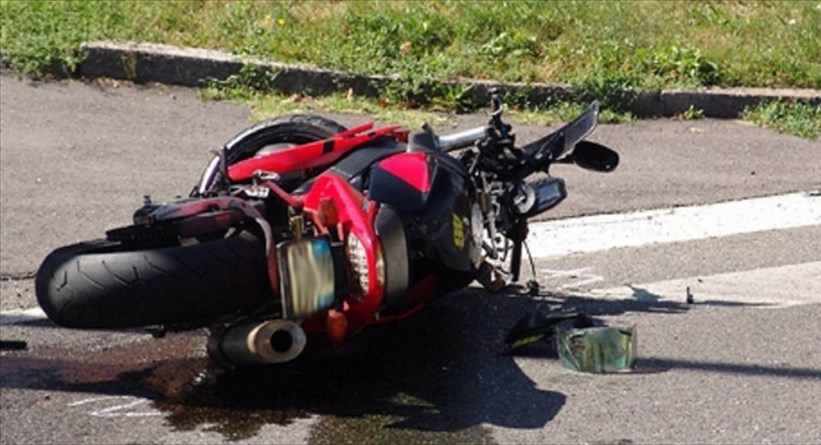 Moto incidente. Foto di repertorio