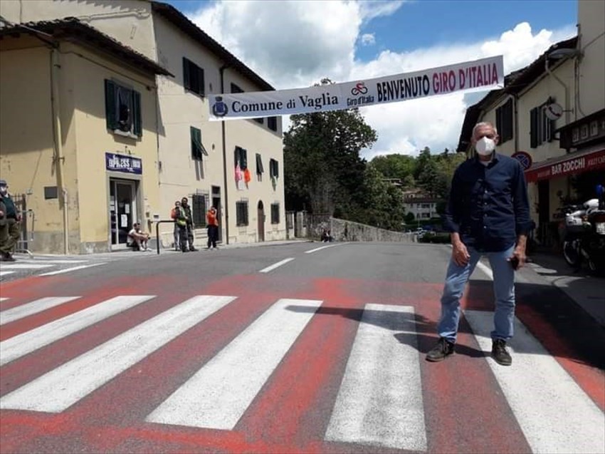 Leonardo Borchi in attesa del Giro
