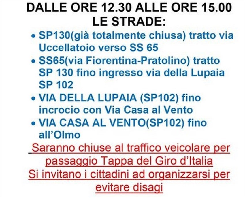 Le strade interessate