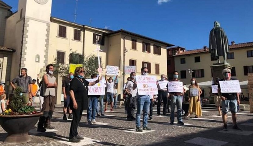 IL flash mob organizzato nei mesi scorsi contro l'eolico