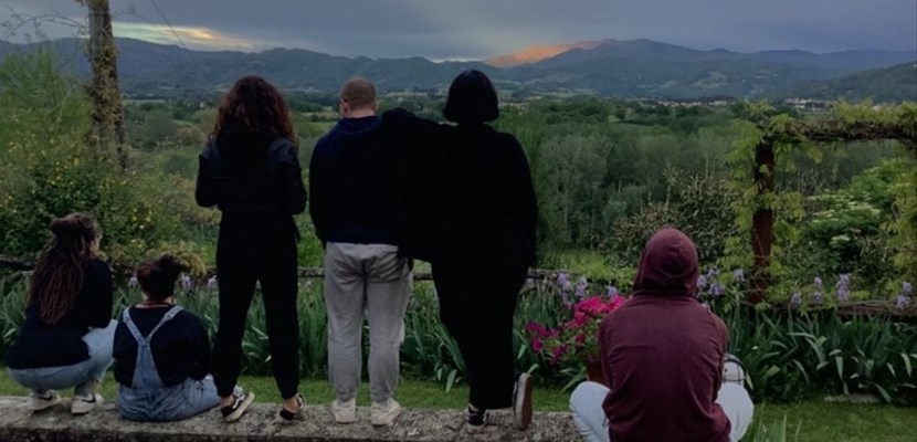 Gli studenti alla Casa di Giotto