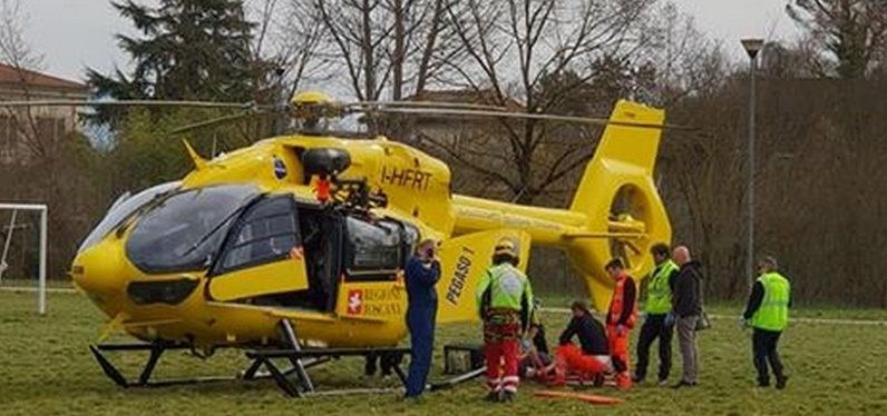 Intervento dell'elisoccorso