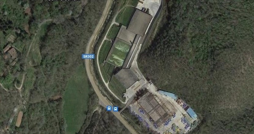 L'impianto di Faltona. Veduta aerea