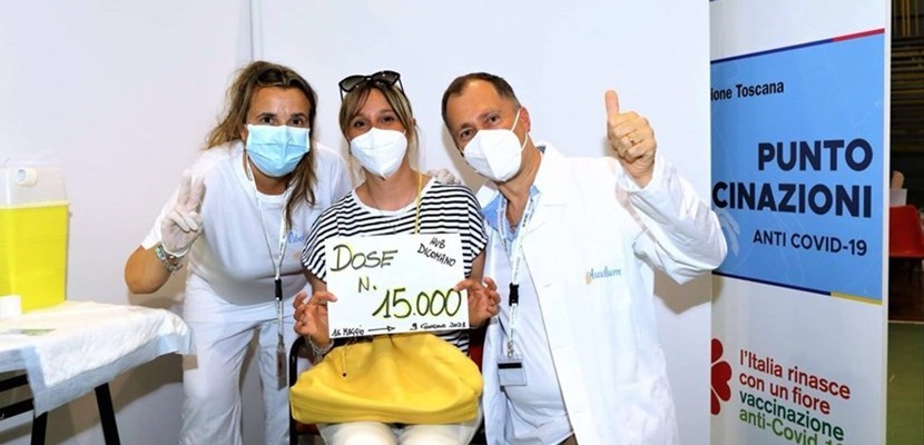 Hub Dicomano. Raggiunta la dose numero 15mila. Foto del Giorno