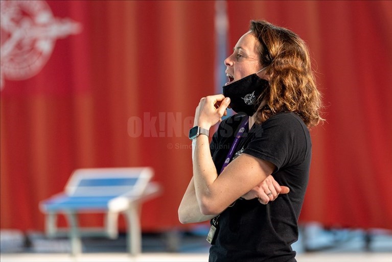 Il coach della Rari Nantes Florentia Aleksandra Cotti.
