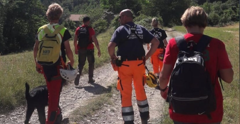 Ricerche di Vab Valdisieve del piccolo Nicola