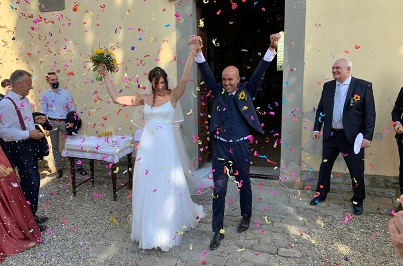 Gli sposi Giovanni e Silvia