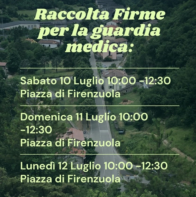 Raccolta firma Firenzuola. Per la Guardia Medica