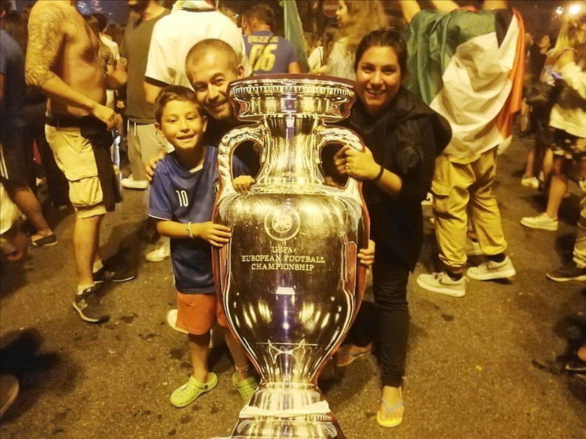 Matteo Tantulli con moglie e prole