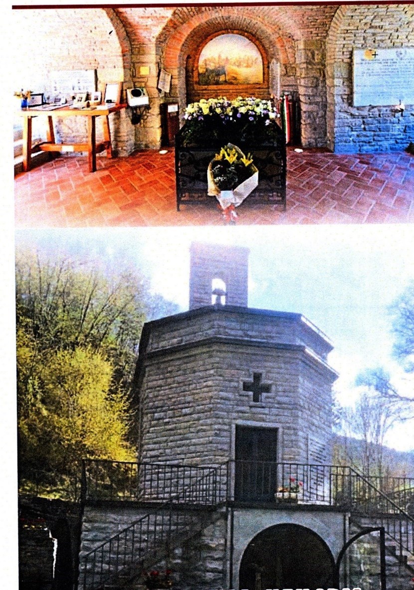 La locandina della cerimonia a Crespino sul Lamone.