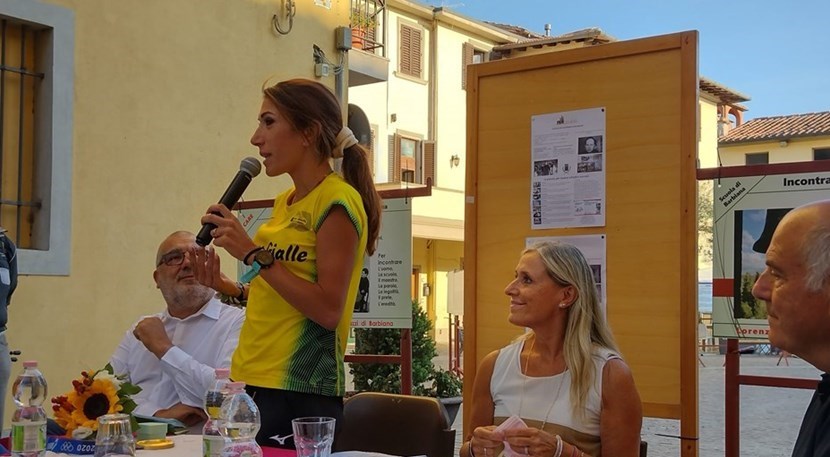 La campionessa ieri a Vicchio. Foto del Giorno