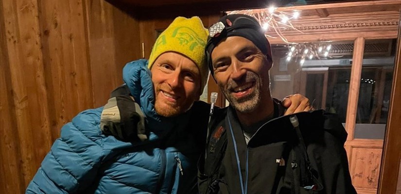 Giovanni Menchi e Andrea Gallinelli dopo poco l'arrivo