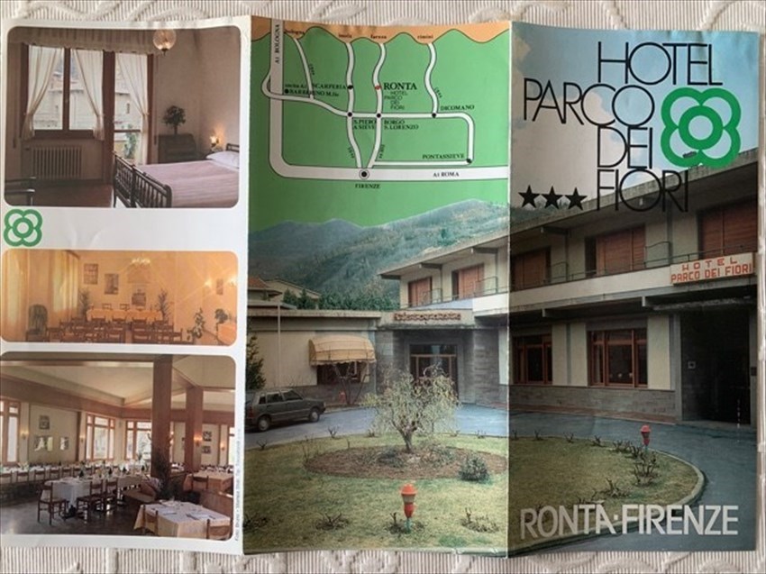 Un depliant del Parco dei Fiori ( a Ronta) negli anni Ottanta