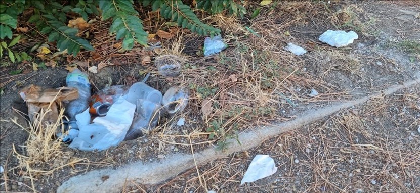 Sporcizia ai giardini di Via Calamandrei