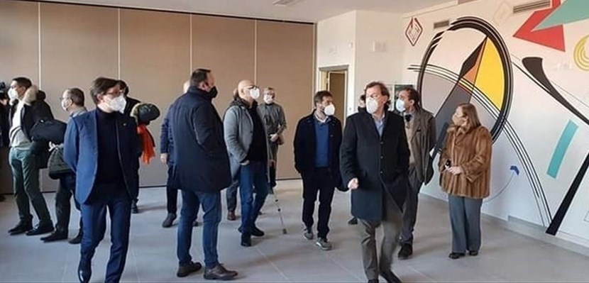 Un momento della visita dello scorso gennaio