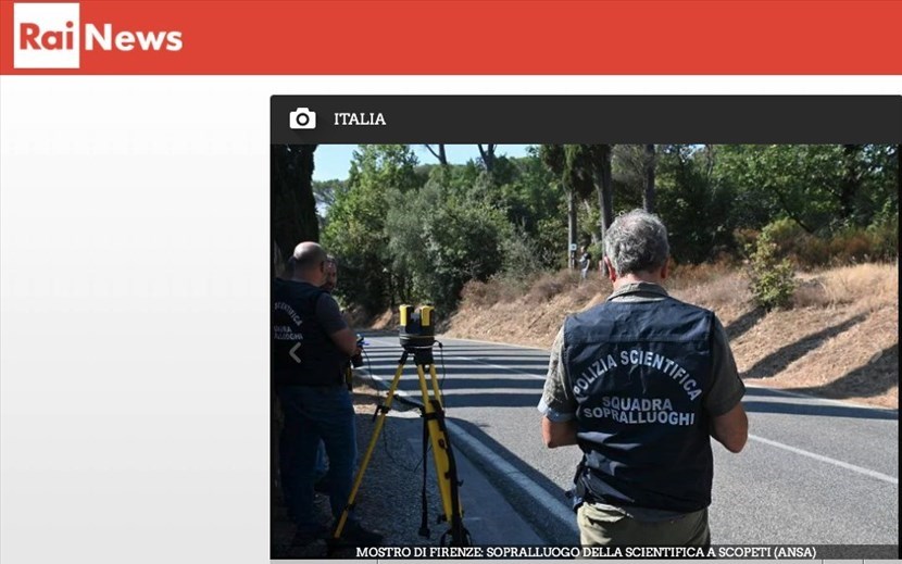 Sopralluogo della Polizia a Scopeti per la realizzazione di un docufilm per la RAI