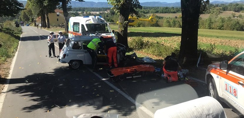 La foto dell'incidente di oggi a Pianvallico
