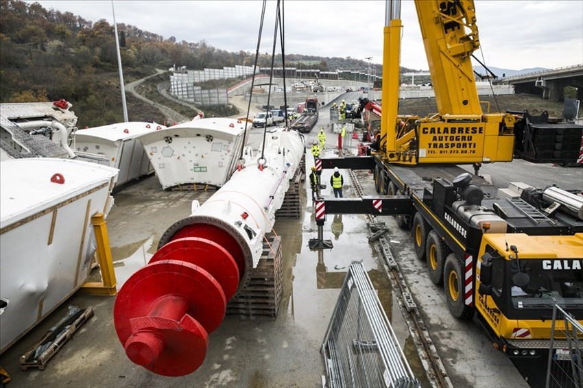 Particolare del macchinario TBM