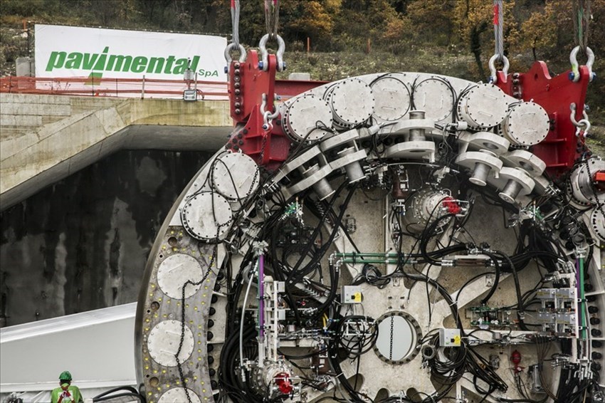 Particolare del macchinario TBM