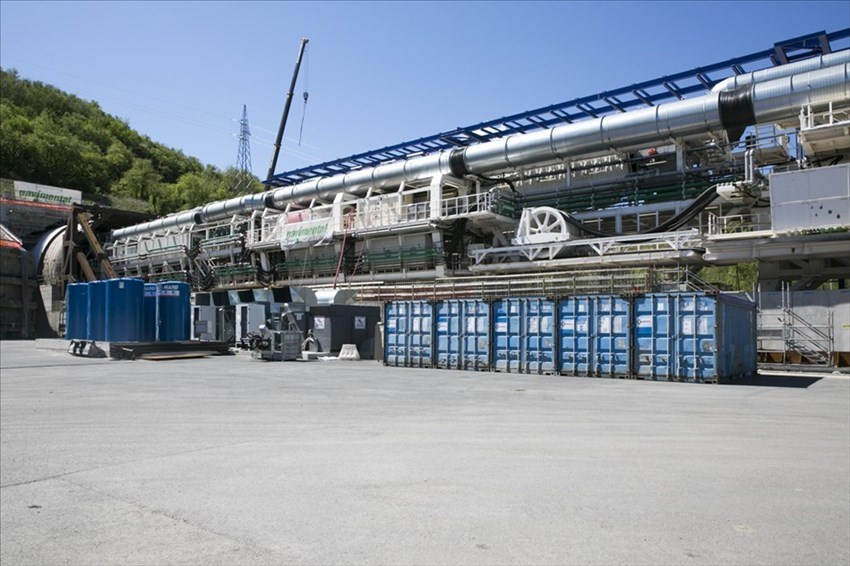 Particolare del macchinario TBM