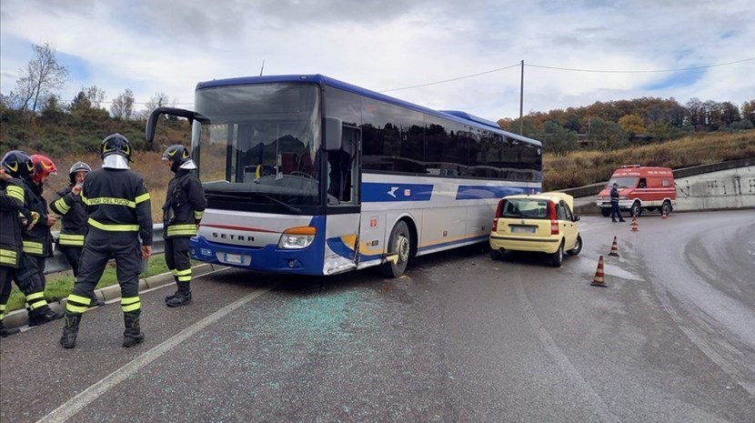 La foto dell'incidente di stamani sulle Croci di Calenzano