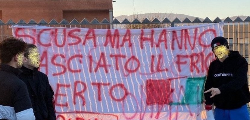 I ragazzi del Chino Chini stamani sul piazzale