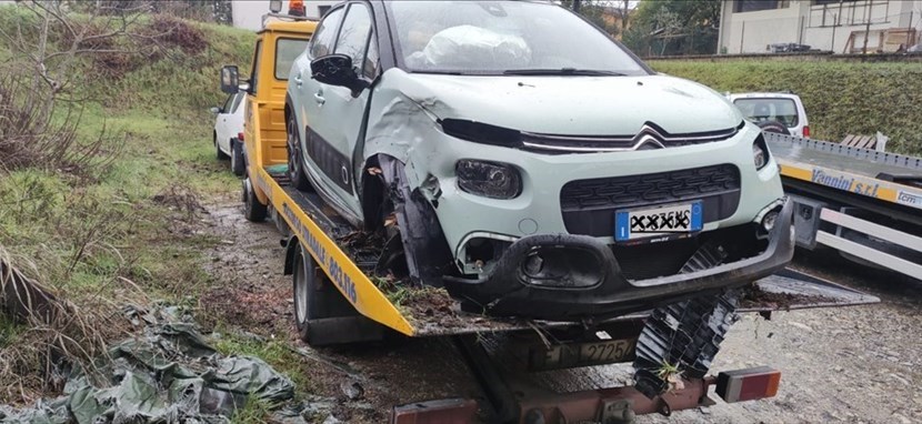 L'auto incidentata